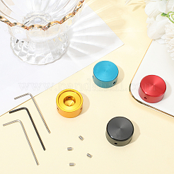 4箱4色入り合金製ギターペダルスイッチカバー  鉄ねじ付き  ミックスカラー  24x12mm  内径：10.5mm  1箱/色&nbsp;FIND-CN0002-23