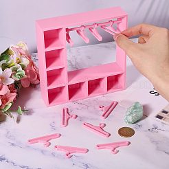 プラドールアクセサリーディスプレイボックス1セット  ハンガー10本付き  ショッキングピンク  155x38x155mm&nbsp;ODIS-PH0009-45B