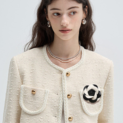 女の子用PUレザーワニ口ヘアクリップ  鉄と  花  ブラック  62~65x64~66x32mm&nbsp;OHAR-WH20008-18B