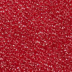 TOHOラウンドシードビーズ  日本製シードビーズ  （355)つの内側のカラークリスタル/サイアムの裏地  11/0  2.2mm  穴：0.8mm  約1110PCS /ボトル  10 G /ボトル&nbsp;SEED-JPTR11-0355