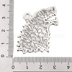 オオカミチベットスタイルの合金のペンダント  鉛フリー＆カドミウムフリー  アンティークシルバー  27x44x5mm  穴：3mm  約70個/500g&nbsp;TIBEP-S295-64AS-RS