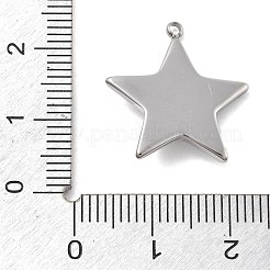 304ステンレスペンダント  星のチャーム  変色防止  ステンレス鋼色  20.5x19x3.5mm  穴：1.4mm&nbsp;STAS-Z121-02P