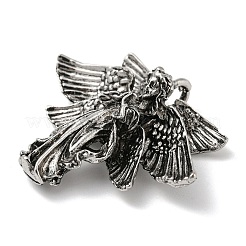合金のチベット風チャーム  熾天使  アンティークシルバー  38x44x13mm  穴：4.5mm&nbsp;FIND-G068-03AS