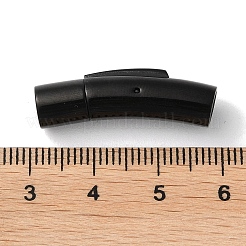 304ステンレススチール製バヨネット留め具  コラム  ガンメタ色  28~28.7x7x8mm  穴：5mm&nbsp;STAS-I013-5mm-B-1