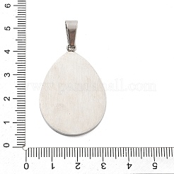 304ステンレスペンダント  エナメル  ティアドロップチャーム  レッド  38.5x26.5x3mm  穴：10x5mm&nbsp;STAS-F313-11P