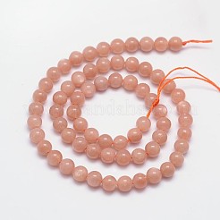 天然石サンストーンビーズ連売り  グレードAA  ラウンド  6mm  穴：1mm  約66個/連  15.5インチ&nbsp;G-M262-6mm-06