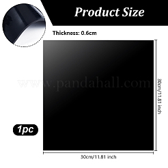 シリコンマット  耐熱ランチョンマット  正方形  ブラック  300x300x6mm&nbsp;AJEW-WH0348-580B-01
