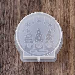 クリスマスのテーマのシリコンモールド  キャンドル型  キャンドル作り用  クリスマスツリー  74x77x26mm  内径：65x66mm&nbsp;LS-DIY-K073-20A