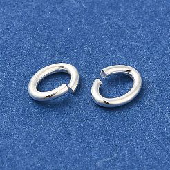 925スターリングシルバーオープンタイプ丸カン  鋸で切った楕円形  銀  18ゲージ  6x4.5x1mm  内径：3x4.5mm  約90個/10g&nbsp;STER-NH0001-36L-S