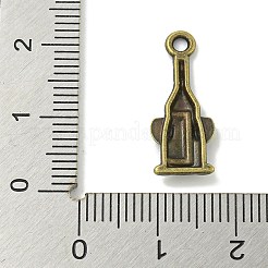 合金のチベット風チャーム  鉛フリー＆カドミウムフリー  ワイングラスの形  アンティークブロンズ  20.5x8.5x2.5mm  穴：1.5mm&nbsp;TIBE-I026-6028AB