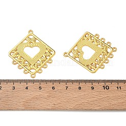 合金シャンデリアコネクターパーツ  カン付き  ゴールドカラー  菱形  43x37mm&nbsp;FIND-WH0111-695G-08