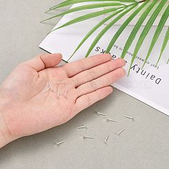 スターリングシルバーのラウンド フラット パッド スタッド イヤリング 925 個  スタンプ925個付き  銀  11.3x4mm  ピン：0.8mm&nbsp;STER-T002-200S