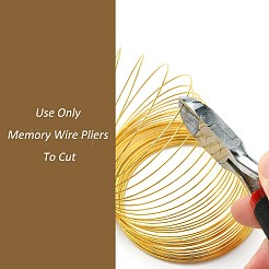 スチール製メモリーワイヤー  ブレスレット作りに  ゴールドカラー  55mm  ワイヤー：0.6mm（22ゲージ）  2200円/ 1000g&nbsp;MW5.5CM-G