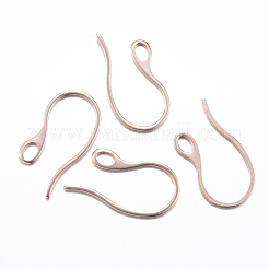 イオンプレーティング(IP) 304 ステンレススチール ピアスフック  水平ループ付き  ミックスカラー  22x11.5x1mm  穴：2.5x3.5mm&nbsp;X-STAS-H383-28