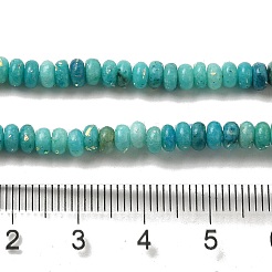 天然ドロマイトビーズ連売り  合成オパールと  染め  ロンデル  ターコイズ  4x2mm  穴：0.7mm  約177個/連  15.94''（40.5センチメートル）&nbsp;G-K350-A01-01C