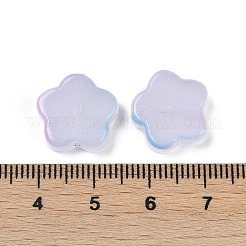透明ガラスビーズ  スター  焼き付け塗料  ミックスカラー  14x15x5mm  穴：1.2mm&nbsp;DGLA-E004-03A