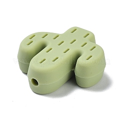 シリコーン焦点ビーズ  サボテン  ダークシーグリーン  25x23x8mm  穴：2.3mm&nbsp;SIL-C002-01L