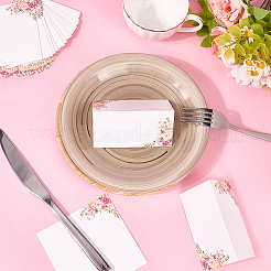 1袋の紙製空白席札  結婚式のための  パーティー  花模様の正方形  カラフル  100x100x0.3mm  50個/袋&nbsp;AJEW-CN0004-26B
