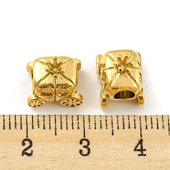 304ステンレススチールビーズ  カボチャの馬車  14KGP本金メッキ  9x8x7mm  穴：3.5mm&nbsp;STAS-M328-01G