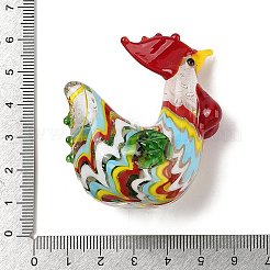 ランプワークのディスプレイ装飾  ホームオフィスデスク用  ひよこ  53x51.5x32mm&nbsp;LAMP-R001-07N