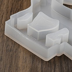 クリスマス シリコン型  エポキシ樹脂工芸品作り  キャンドルホルダー  ホワイト  鹿  145x125x11mm&nbsp;SIMO-S003-03A