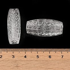 クリアアクリルヨーロピアンビーズ  大穴ビーズ  バレル  透明  30x11x11mm  穴：6mm  約221個/500g&nbsp;TACR-G048-10