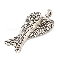 合金のチベット風チャーム  カドミウムフリー＆鉛フリー  ウイング  アンティークシルバー  29x16x4mm  穴：2mm&nbsp;TIBEP-A23255-AS-LF