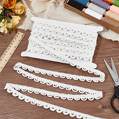 10ヤードのコットンレーストリム  布ドレス縫製アクセサリー  ホワイト  3/4インチ（18mm）&nbsp;OCOR-PH0007-18B-02