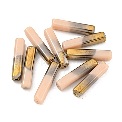 電気メッキガラスビーズ  多面カット  長方形  桃パフ  19.5~20x4x4mm  穴：1mm&nbsp;LS-GLAA-D024-02C