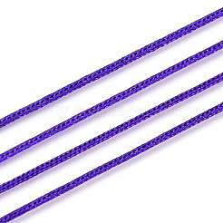 ナイロン編みコード  ジュエリー製作やマクラメ工芸用の中国結び紐  暗紫色  0.4mm  約28~30m /ロール&nbsp;NWIR-C003-02G-1