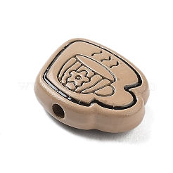 塗装合金ビーズをスプレー  カップ  バリーウッド  12x15x5mm  穴：1.8mm&nbsp;FIND-C064-01C