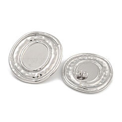 304ステンレススチールスタッドピアスファインディング  女性のための  オーバル  ステンレス鋼色  トレイ：15.5x11.5mm  26.5x30.5mm&nbsp;EJEW-U022-06P
