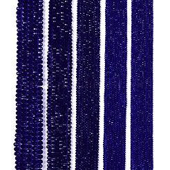 ガラスビーズ連売り  多面カット  ロンデル  ブルー  8x6mm  穴：1mm  約60~62個/連  39~40cm&nbsp;EGLA-A044-T8mm-D06