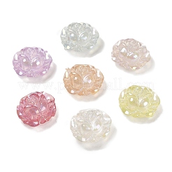 UVメッキ 光る虹色 アクリルビーズ  キラキラビーズ  暗闇で光る  ローズ  ミックスカラー  20x18x10.5mm  穴：2.5mm&nbsp;LACR-R001-15A