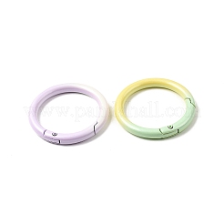 スプレーペイント合金スプリングゲートリング  リング  ミックスカラー  41x5mm&nbsp;FIND-C086-03C