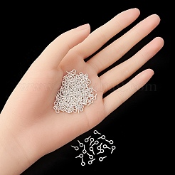 アイアンスクリューアイピンヒートンキャップ  片穴パーツ用  銀  8x4x1mm  穴：2mm&nbsp;IFIN-YW0001-85S