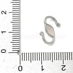 304ステンレススチール製ラインストーンS字フック留め具  目  ステンレス鋼色  14x11x2.5mm  穴：0.5mm&nbsp;STAS-G373-05P