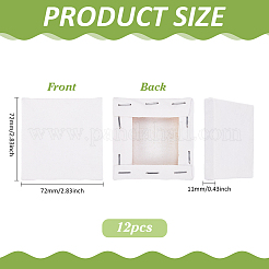 子供木製学習ジオメトリ教育玩具  スケッチブックのおもちゃ  ホワイト  72x72x11mm&nbsp;DIY-PH0018-78