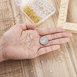 アイアン製ピアスフック  プラスチック製のイヤリングイヤーナット付き  ピアスバック  ミックスカラー  7.4x7.2x1.7cm  400個/箱&nbsp;IFIN-TA0001-21