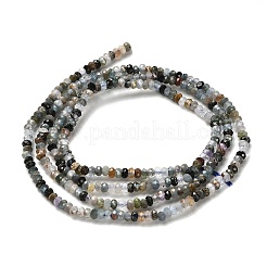 天然石アパタイトビーズ連売り  多面カット  ロンデル  2~2.5x1~1.5mm  穴：0.5mm  約238個/連  15.16''（38.5センチメートル）&nbsp;G-RM2025-D08-A