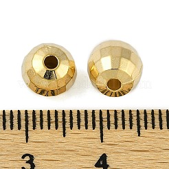 CCBプラスチックビーズ  多面カット  ラウンド  ゴールドカラー  7.5mm  穴：1.8mm&nbsp;CCB-G020-02G