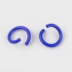 スプレー塗装された鉄のオープン丸カン  ラウンド  藤紫色  17ゲージ  8~8.5x1.2mm  内径：5~6mm&nbsp;IFIN-F149-F04