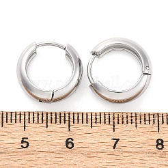 316サージカルステンレススチール製クレオールフープピアス（女性用）  ステンレス鋼色  15x5mm&nbsp;EJEW-G429-01A-P