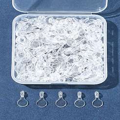 200個透明アクリルパーツ  フラットラウンド  透明  16x8x1mm  穴：2mm&nbsp;TACR-FS0001-52