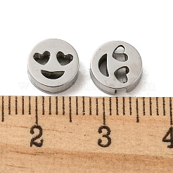変色しにくい304ステンレススチールビーズ  表現がフラットなラウンド  ステンレス鋼色  8x3mm  穴：1.6mm&nbsp;LS-STAS-L022-147P