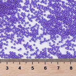 MIYUKIラウンドロカイユビーズ  日本製シードビーズ  15/0  （rr176)透明コバルト光沢  1.5mm  穴：0.7mm  約27777個/50g&nbsp;SEED-X0056-RR0176