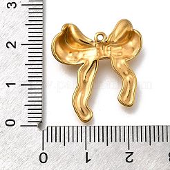304ステンレスペンダント  ちょう結びチャーム  イオンプレーティング（ip）  18KGP本金メッキ  24.5x21.5x5mm  穴：1.2mm&nbsp;STAS-C119-06A-G