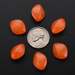 模造ゼリーアクリルビーズ  菱形  ダークオレンジ  17x14.5x9.5mm  穴：1.6mm  約500個/500g&nbsp;MACR-S373-93-E05