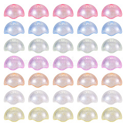光る透明アクリルビーズ3セット  グリッターパウダー付き  暗闇で光る  ミックスカラー  16x8mm  穴：1.5mm  約28個/セット&nbsp;OACR-TA0003-47