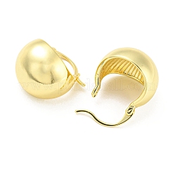 ラックメッキ真鍮ラウンドフープピアス  鉛フリー＆カドミウムフリー  18KGP本金メッキ  22.5x18mm&nbsp;EJEW-Q779-03G